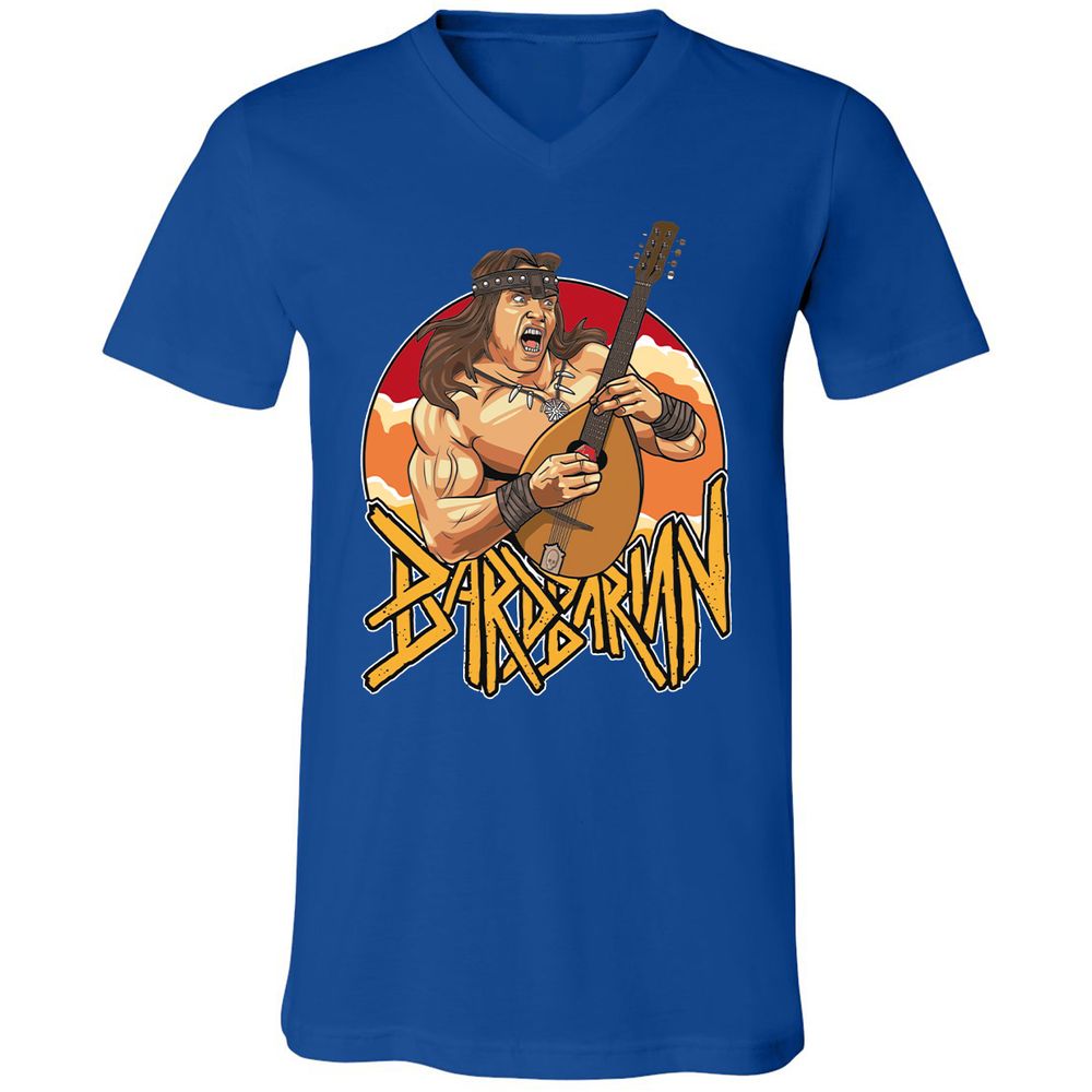 Unisex V-Neck T-Shirt - CMHRVR92 - True Royal - 4