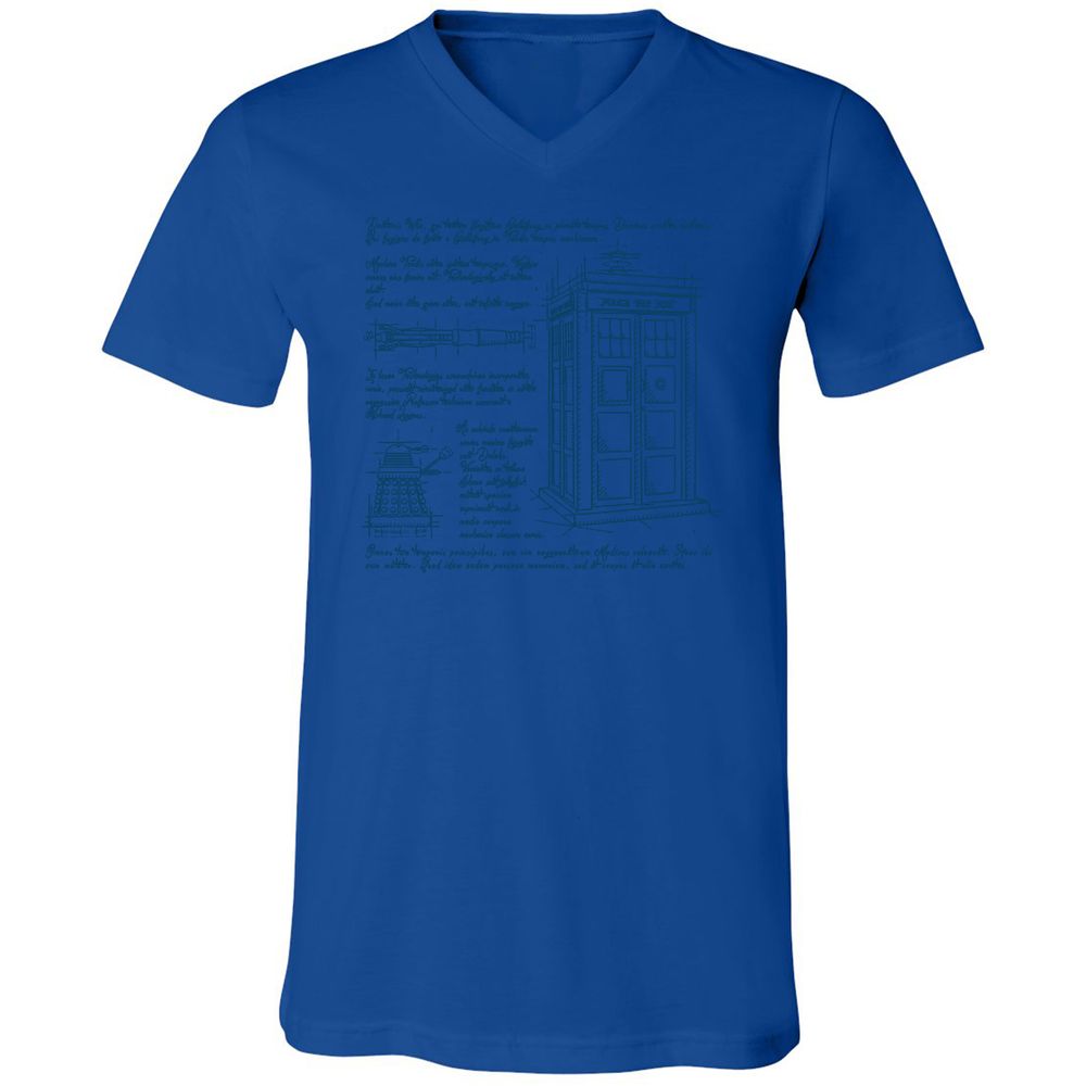 Unisex V-Neck T-Shirt - 846VQHVP - True Royal - 4