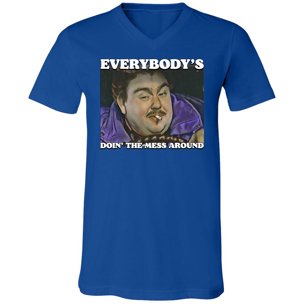 Unisex V-Neck T-Shirt - VU2EGM6Y - True Royal - 4