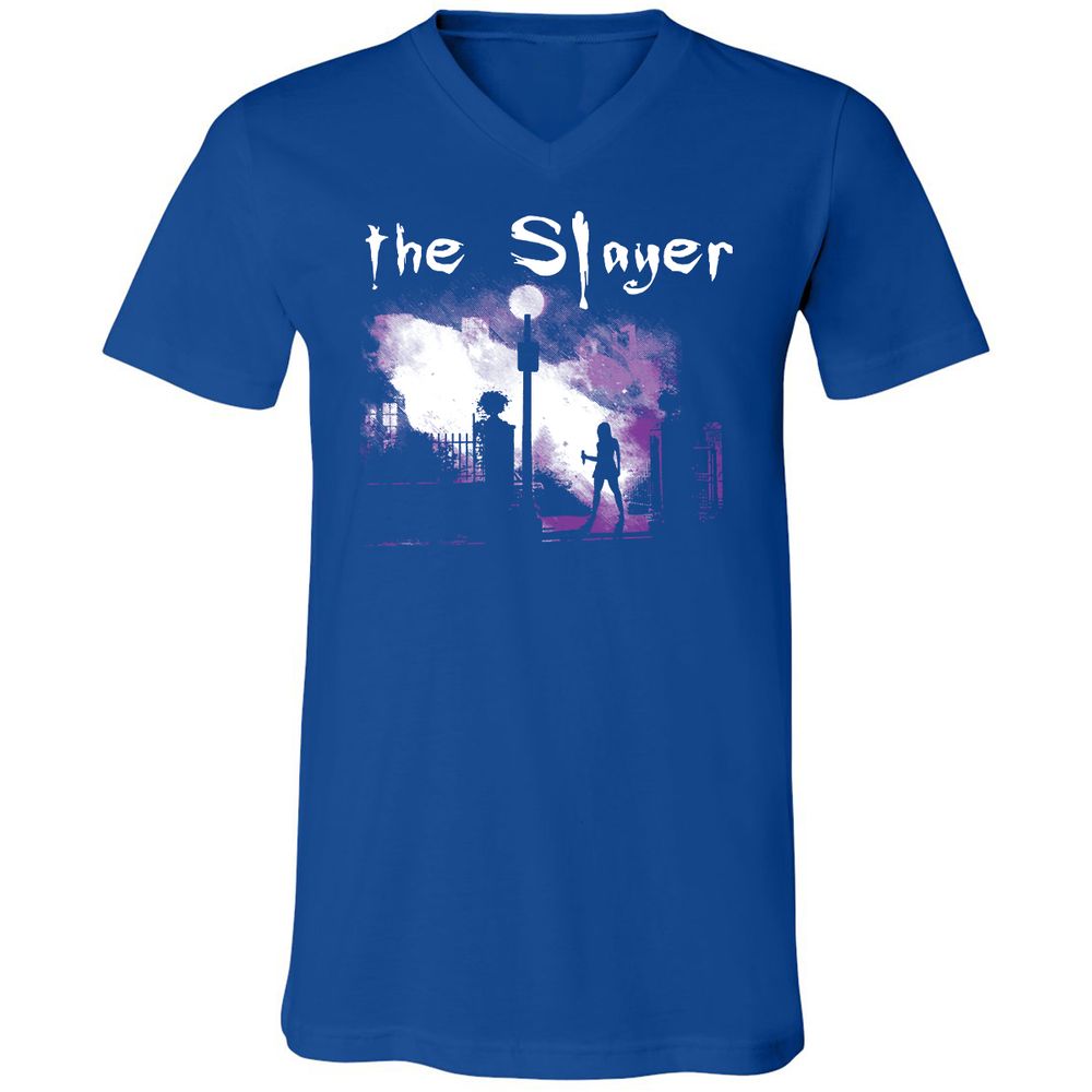 Unisex V-Neck T-Shirt - FD8ZQUEQ - True Royal - 4