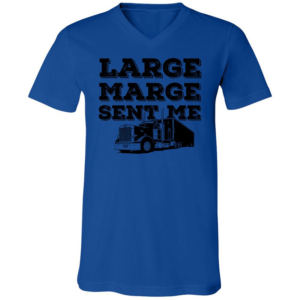 Unisex V-Neck T-Shirt - LQQ4X5Z6 - True Royal - 4