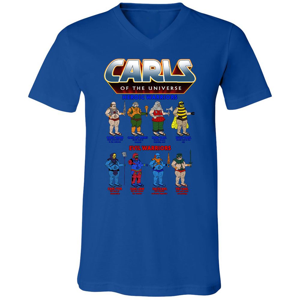 Unisex V-Neck T-Shirt - 62U9GG6F - True Royal - 4