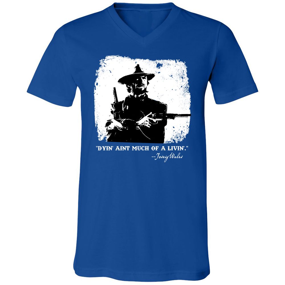 Unisex V-Neck T-Shirt - DACP7D2L - True Royal - 4