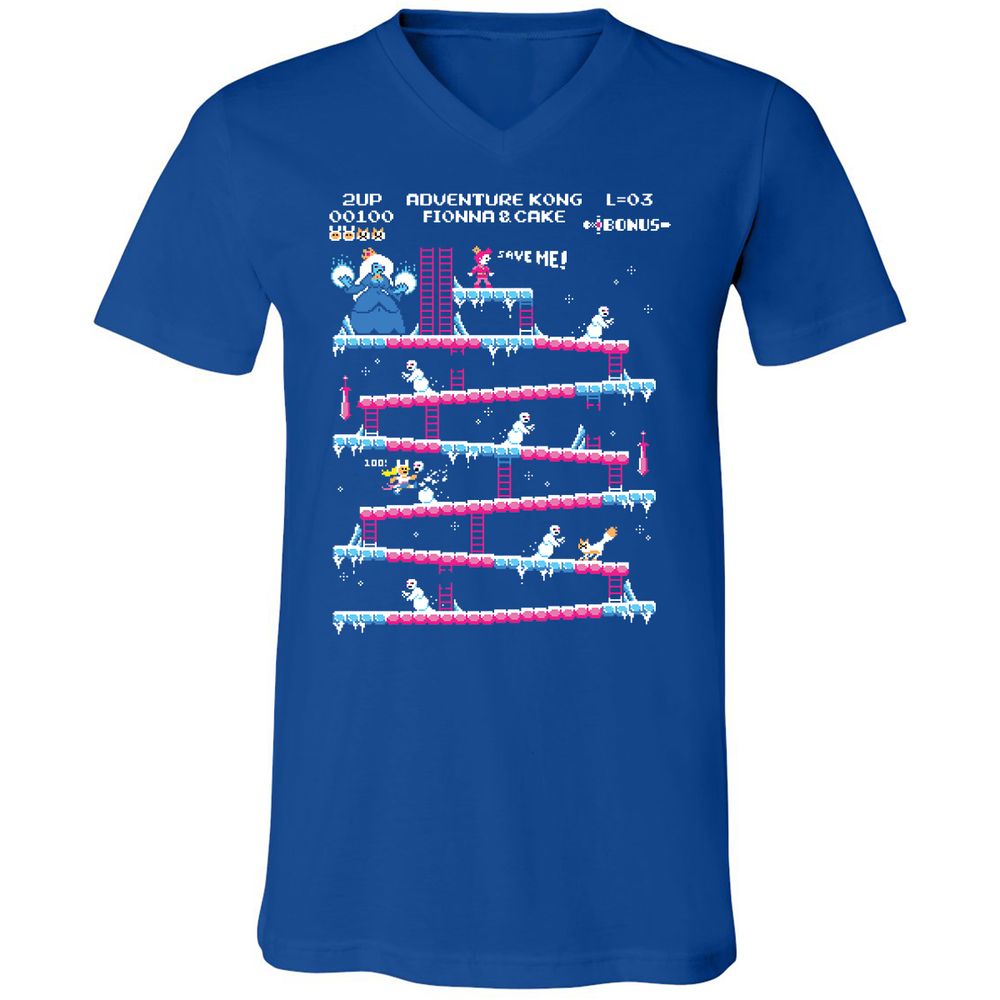 Unisex V-Neck T-Shirt - PYLA8H1V - True Royal - 4