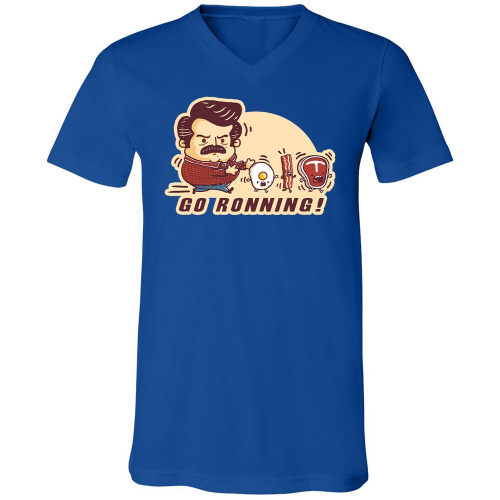 Unisex V-Neck T-Shirt - 47TZFM8T - True Royal - 4