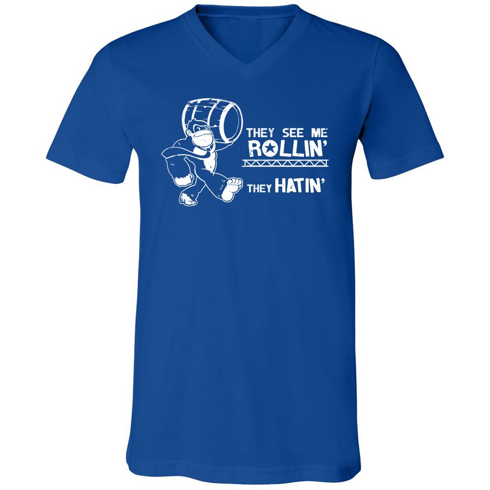 Unisex V-Neck T-Shirt - 9G341W7T - True Royal - 4