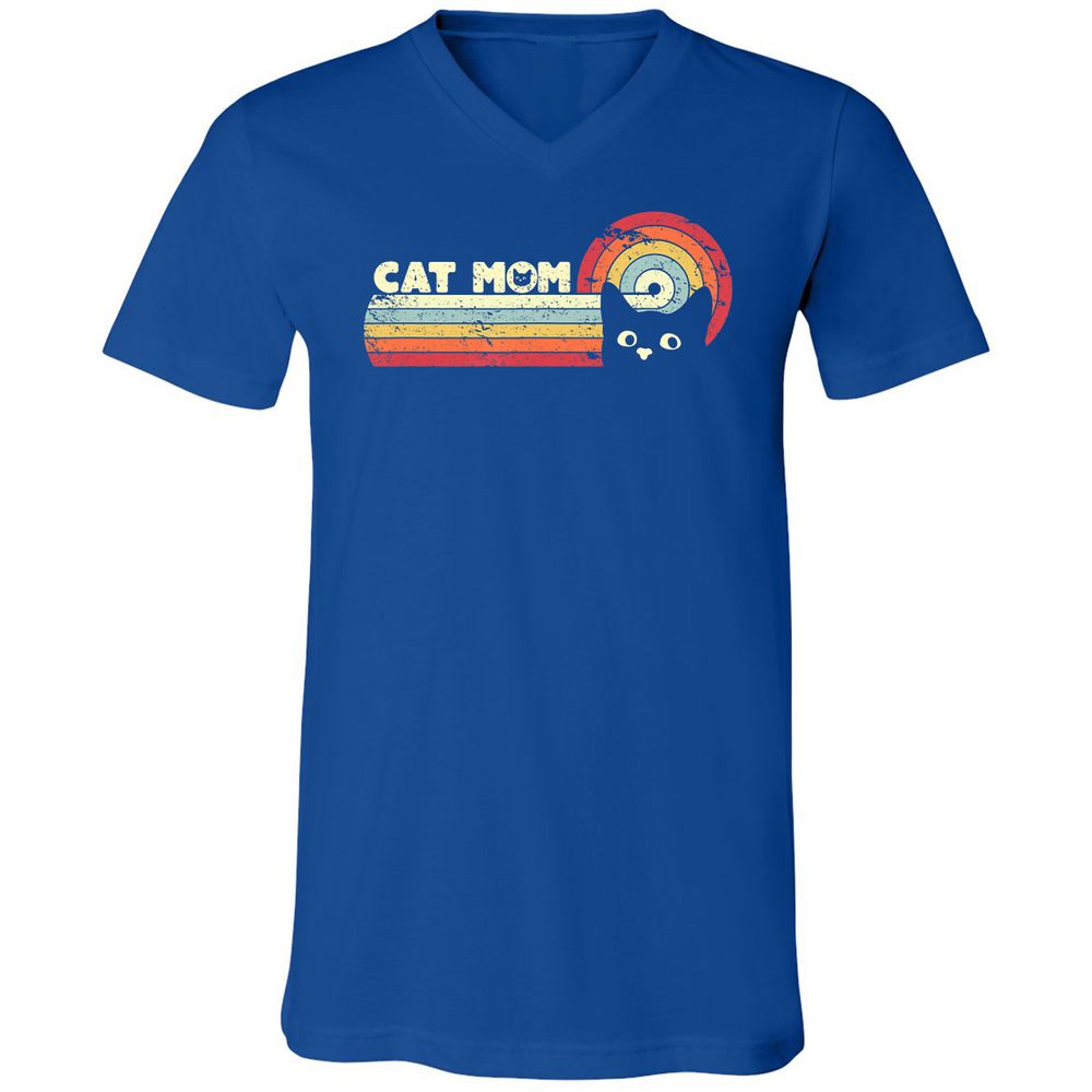 Unisex V-Neck T-Shirt - C5T6W88W - True Royal - 4