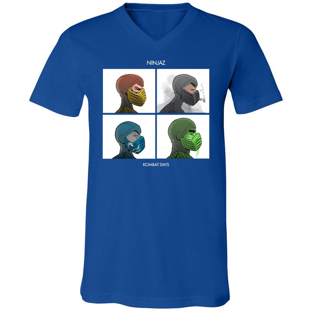 Unisex V-Neck T-Shirt - LQPZ49UY - True Royal - 4