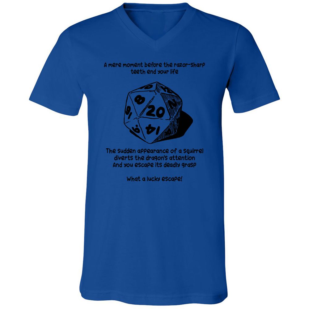 Unisex V-Neck T-Shirt - P1WHDFJJ - True Royal - 4