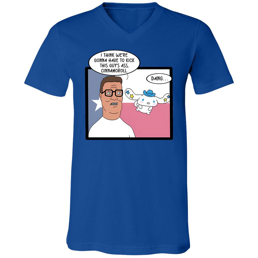 Unisex V-Neck T-Shirt - 78JRJWKD - True Royal - 4