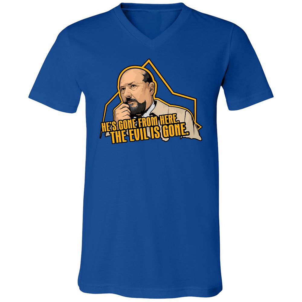 Unisex V-Neck T-Shirt - NWCRCUKM - True Royal - 4