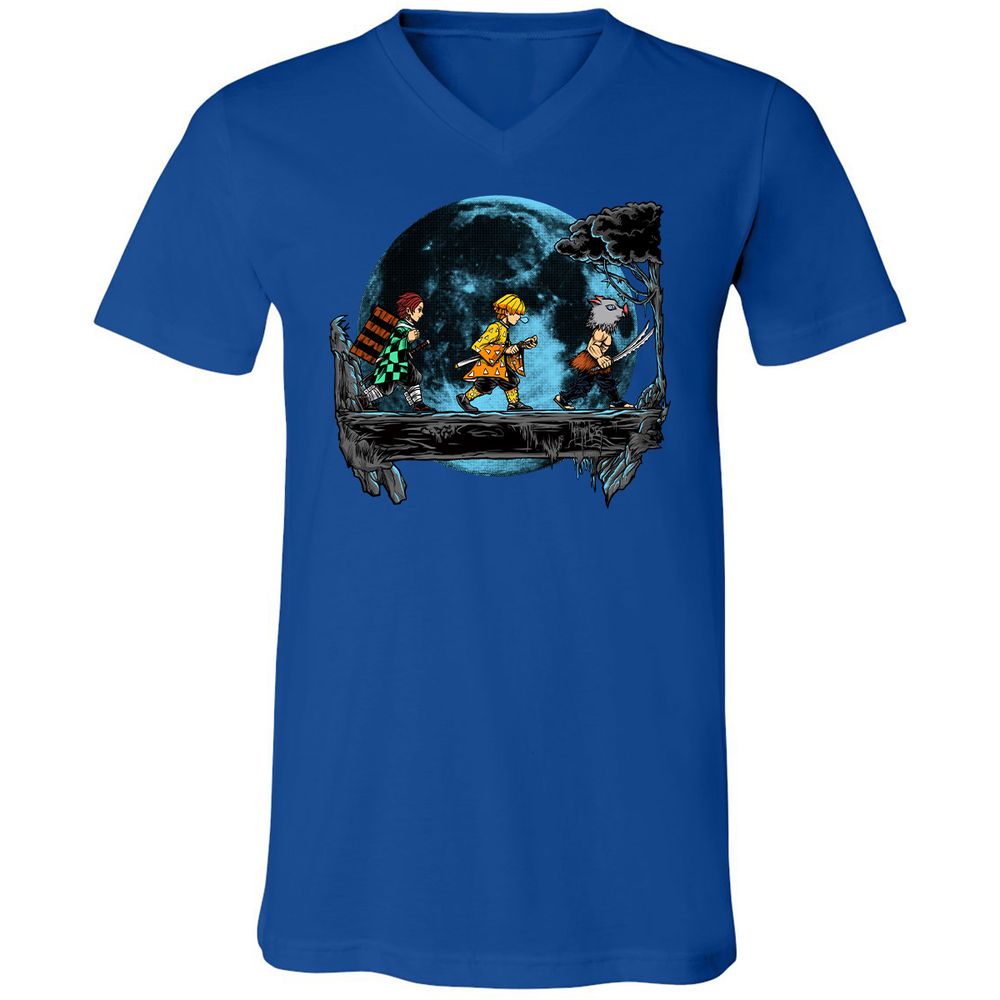 Unisex V-Neck T-Shirt - 97V2UERL - True Royal - 4