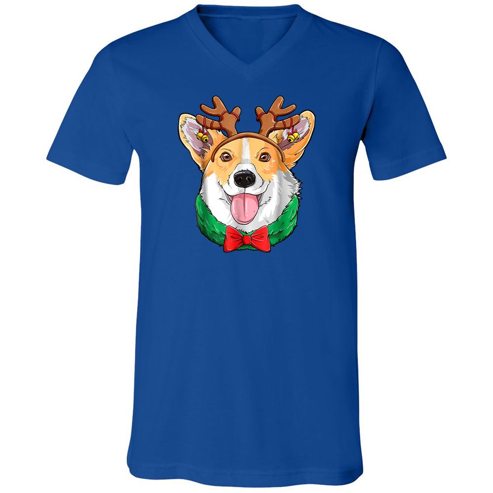 Unisex V-Neck T-Shirt - VR5BUG1S - True Royal - 4