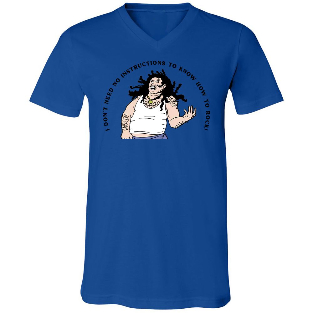 Unisex V-Neck T-Shirt - Y5BYVVDJ - True Royal - 4