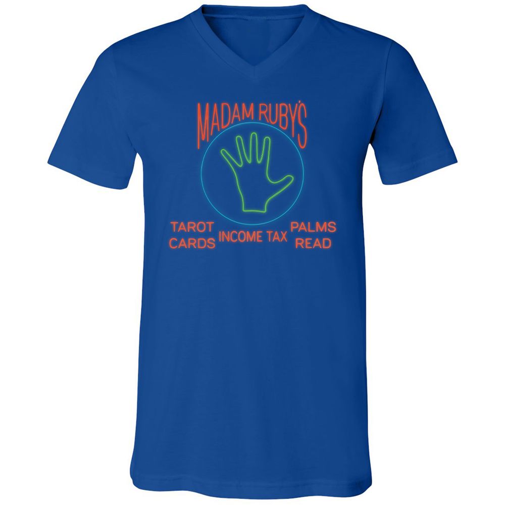 Unisex V-Neck T-Shirt - LCJFV8U6 - True Royal - 4