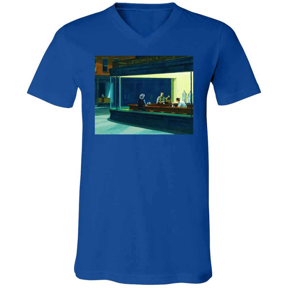 Unisex V-Neck T-Shirt - H44PJC6B - True Royal - 4