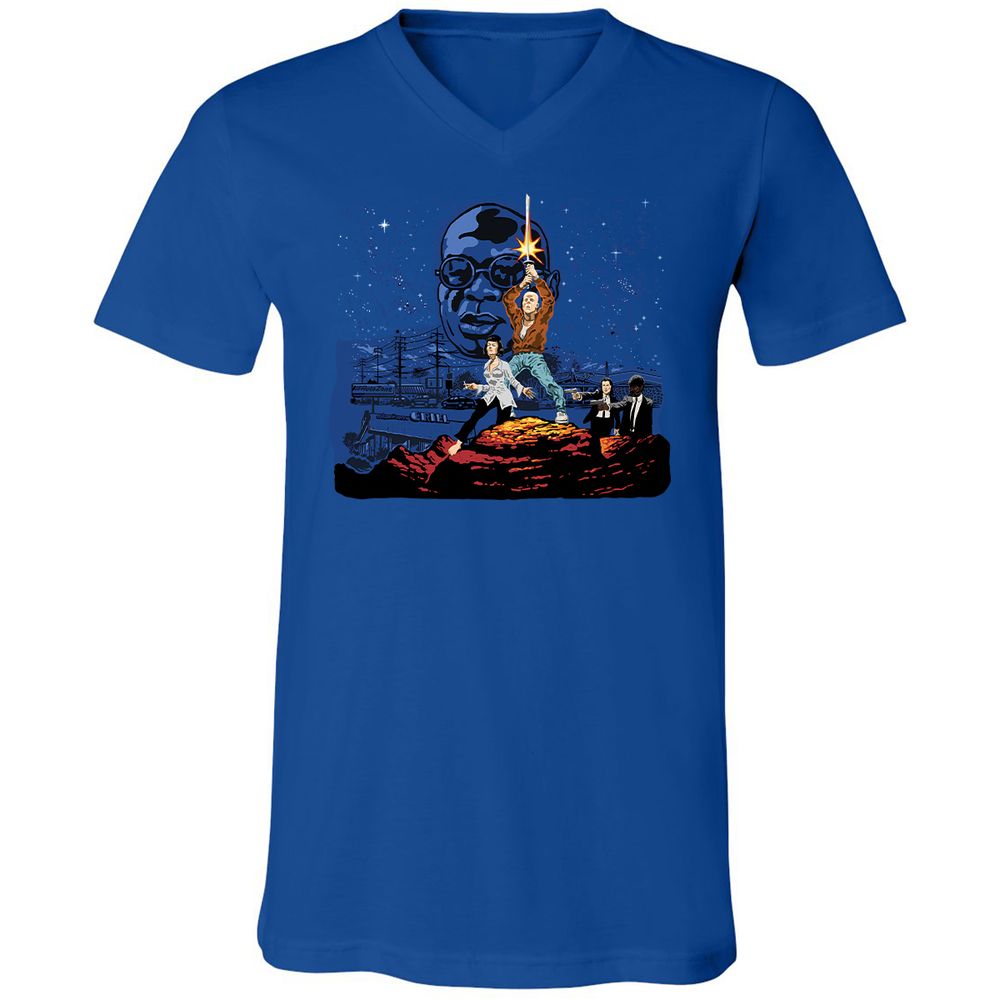 Unisex V-Neck T-Shirt - A5RHDVZQ - True Royal - 4