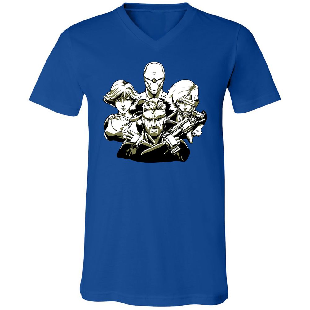 Unisex V-Neck T-Shirt - HHFRMT8S - True Royal - 4