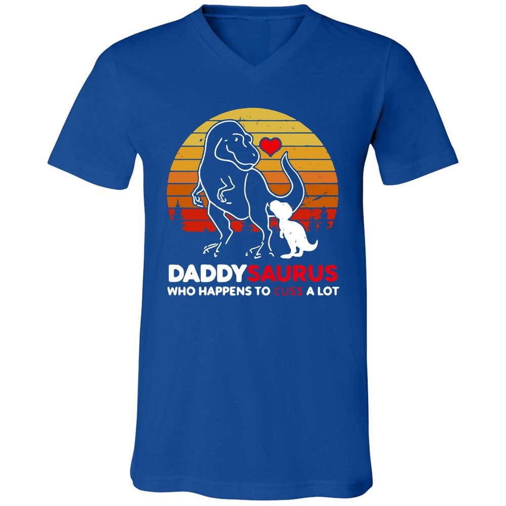 Unisex V-Neck T-Shirt - AUEUJG3Y - True Royal - 4