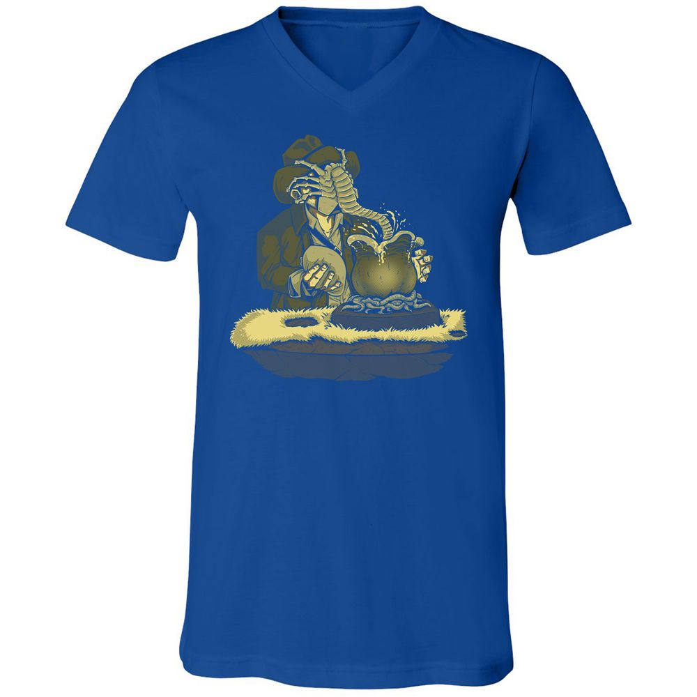 Unisex V-Neck T-Shirt - 33Q1ERK5 - True Royal - 4