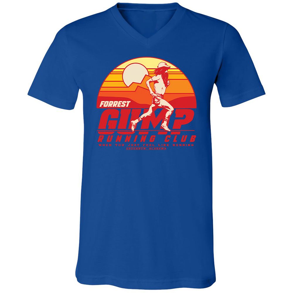 Unisex V-Neck T-Shirt - T2YRF1JK - True Royal - 4