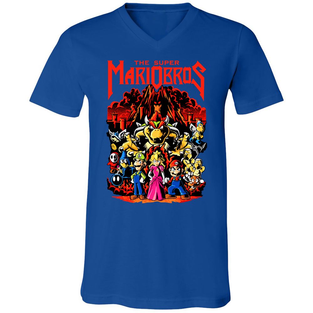 Unisex V-Neck T-Shirt - 6334TRUD - True Royal - 4