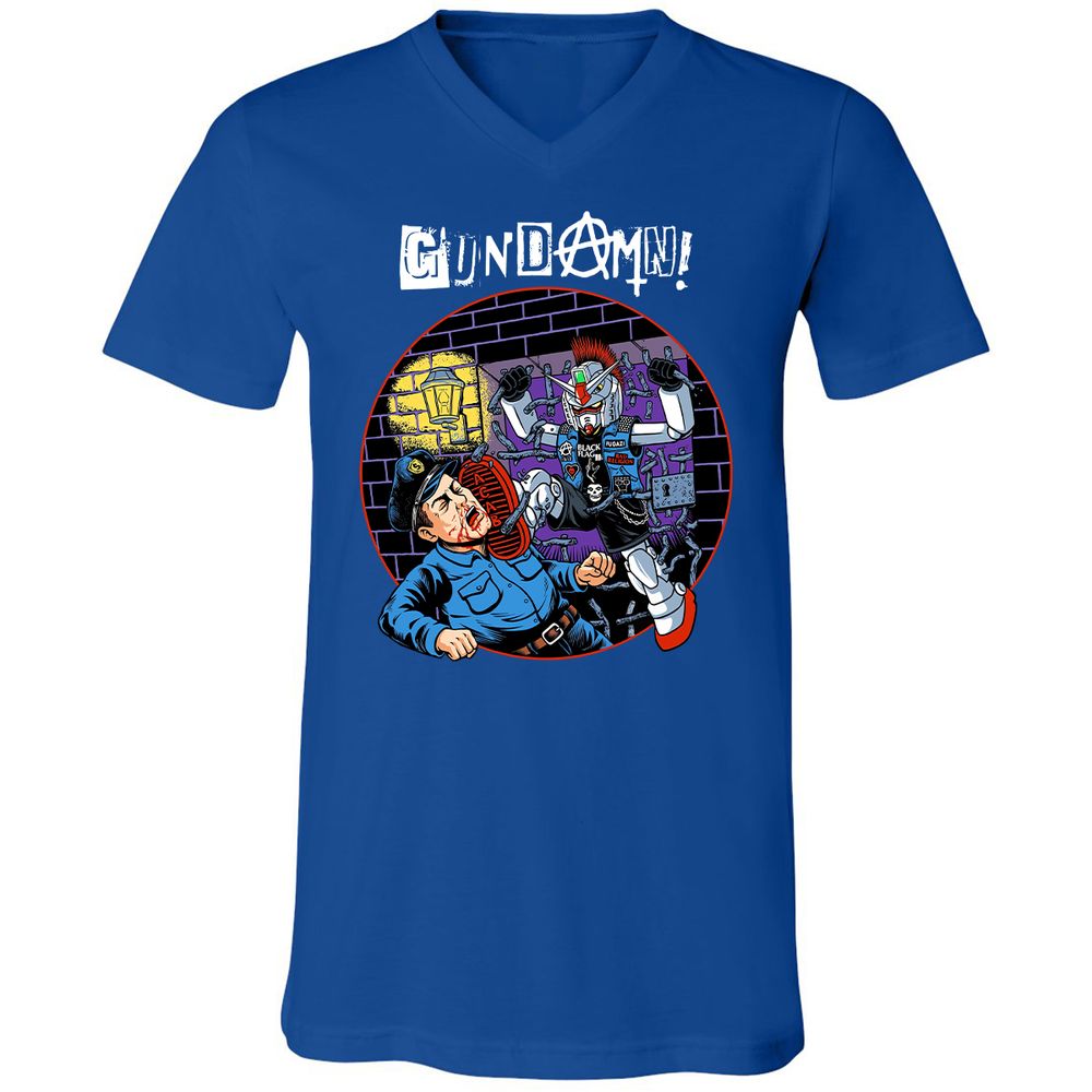 Unisex V-Neck T-Shirt - ZL4MBJFX - True Royal - 4