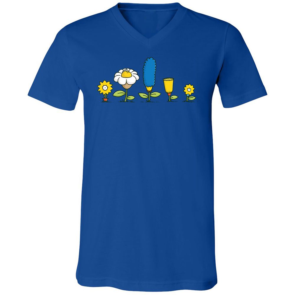Unisex V-Neck T-Shirt - 4LPBL9XQ - True Royal - 4