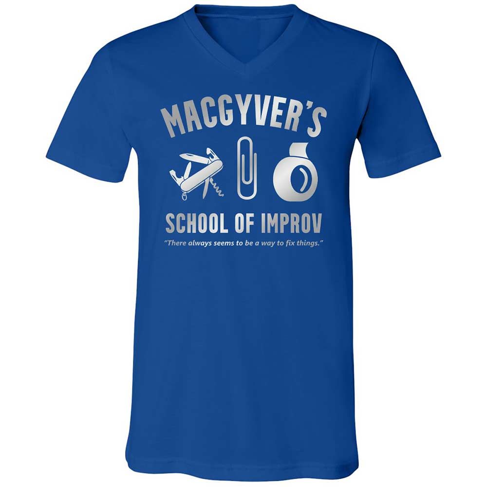 Unisex V-Neck T-Shirt - 9FSAMHCT - True Royal - 4