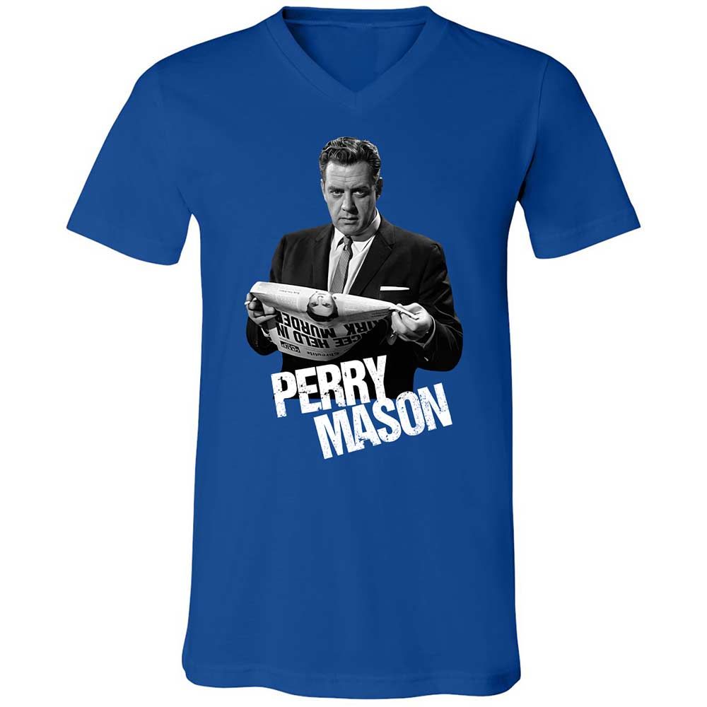 Unisex V-Neck T-Shirt - QFJYY96Z - True Royal - 4