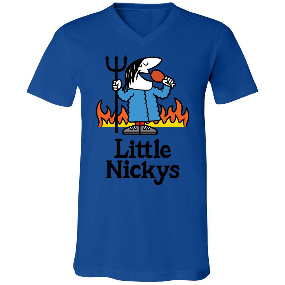 Unisex V-Neck T-Shirt - ZU5W9WGD - True Royal - 4