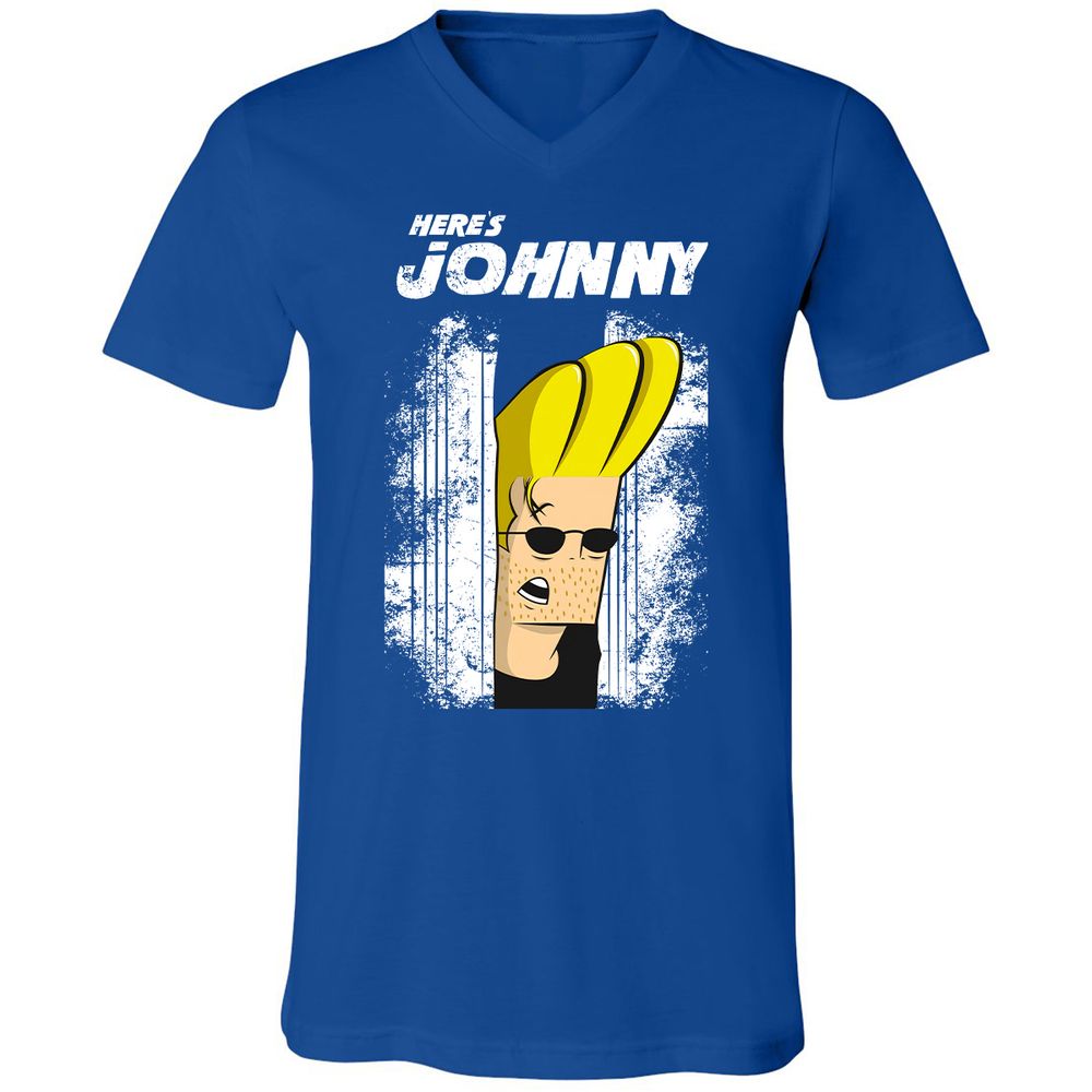 Unisex V-Neck T-Shirt - LG8QZY8F - True Royal - 4
