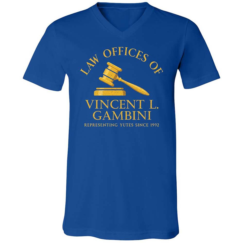 Unisex V-Neck T-Shirt - 7S1UDBRF - True Royal - 4