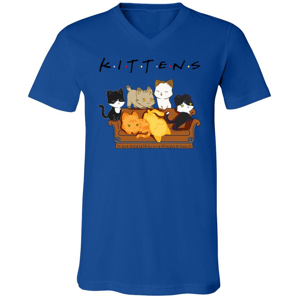 Unisex V-Neck T-Shirt - GD46DACM - True Royal - 4