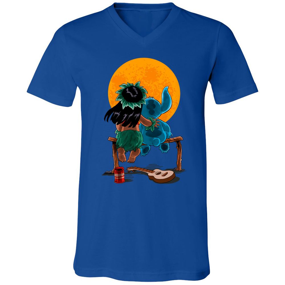 Unisex V-Neck T-Shirt - DC6H9N74 - True Royal - 4
