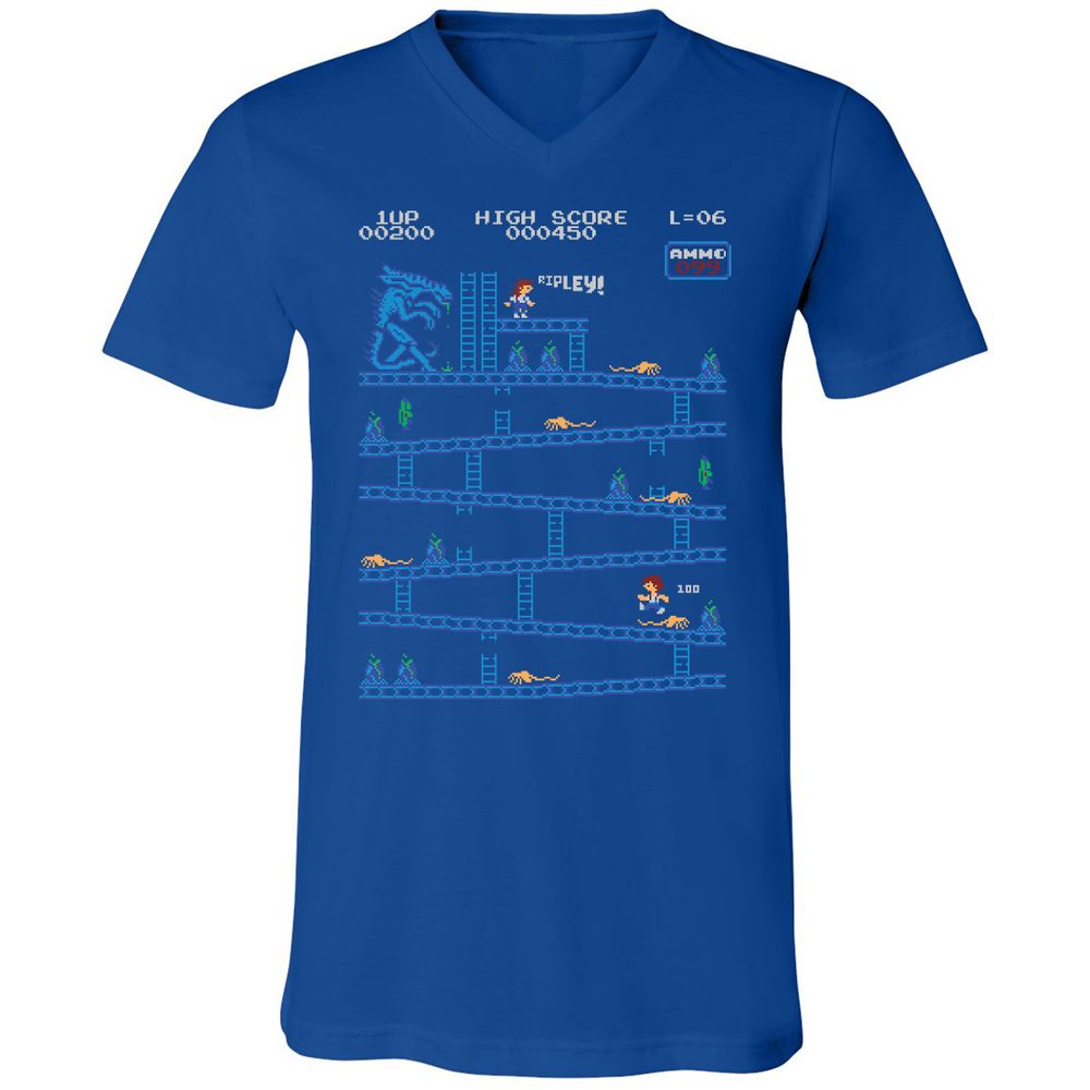 Unisex V-Neck T-Shirt - SZFH8VRS - True Royal - 4