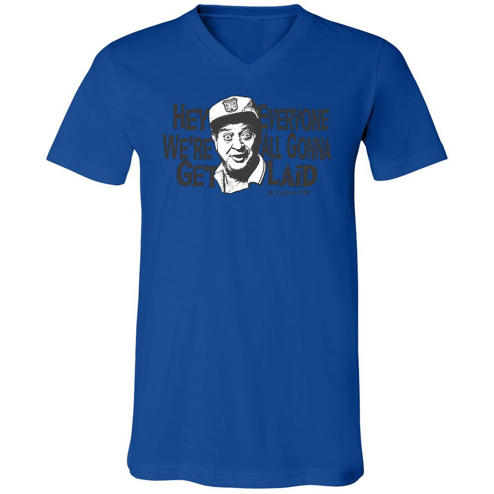 Unisex V-Neck T-Shirt - QH64ZL82 - True Royal - 4