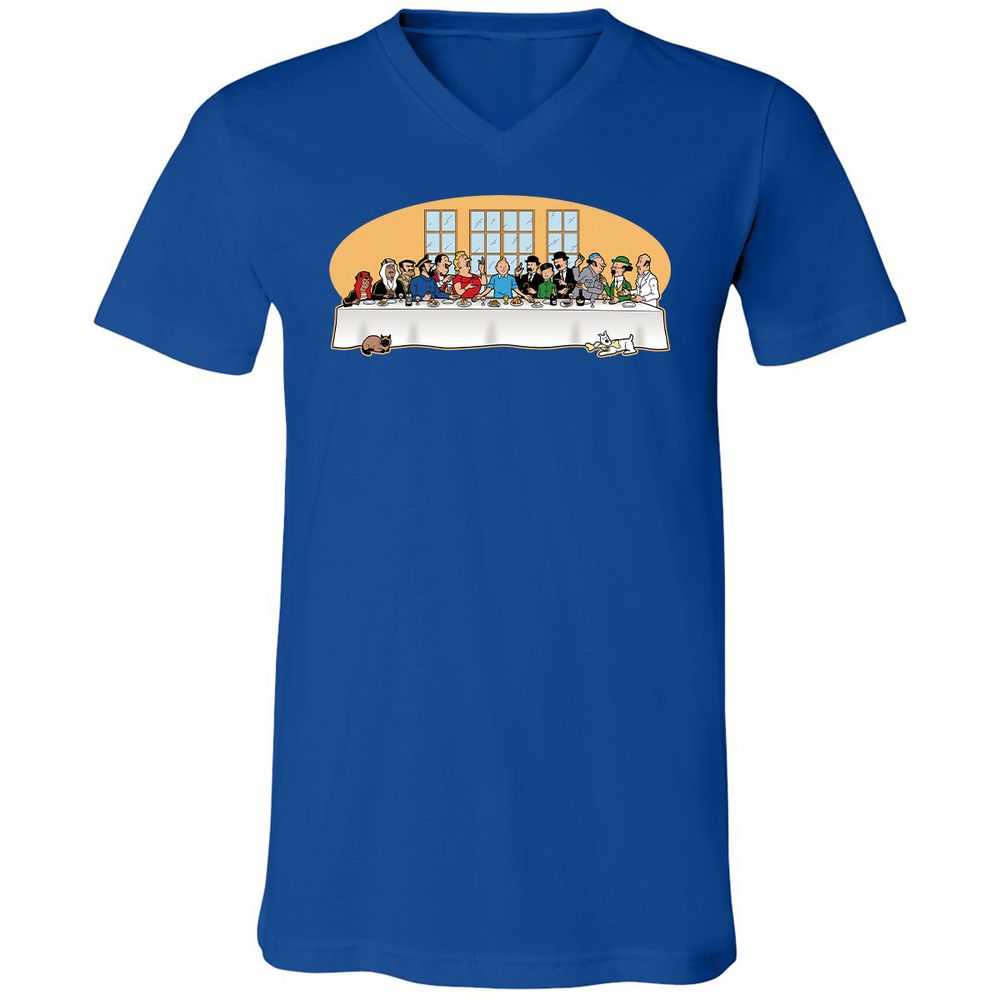 Unisex V-Neck T-Shirt - MR4HGLE6 - True Royal - 4