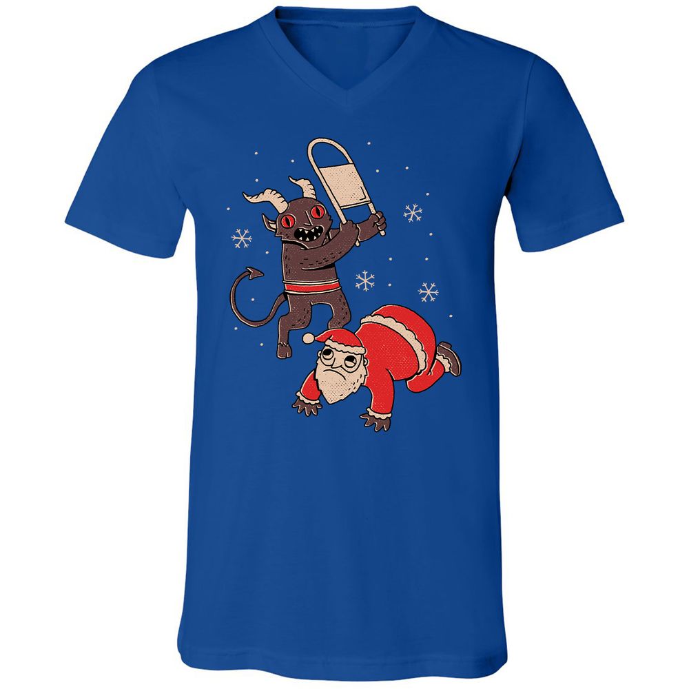 Unisex V-Neck T-Shirt - BXFVMWWF - True Royal - 4