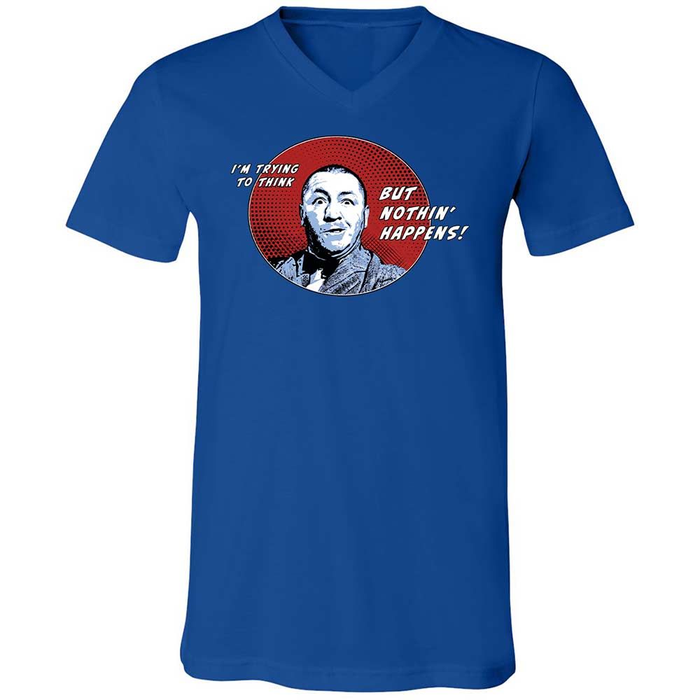 Unisex V-Neck T-Shirt - H1FD9RQW - True Royal - 4
