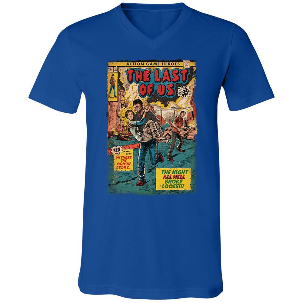 Unisex V-Neck T-Shirt - 66ESQ295 - True Royal - 4