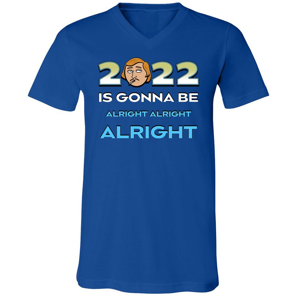 Unisex V-Neck T-Shirt - B6TH4GFD - True Royal - 4