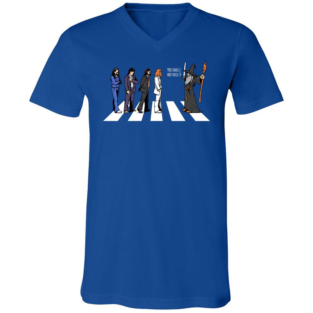 Unisex V-Neck T-Shirt - EELY7DAH - True Royal - 4
