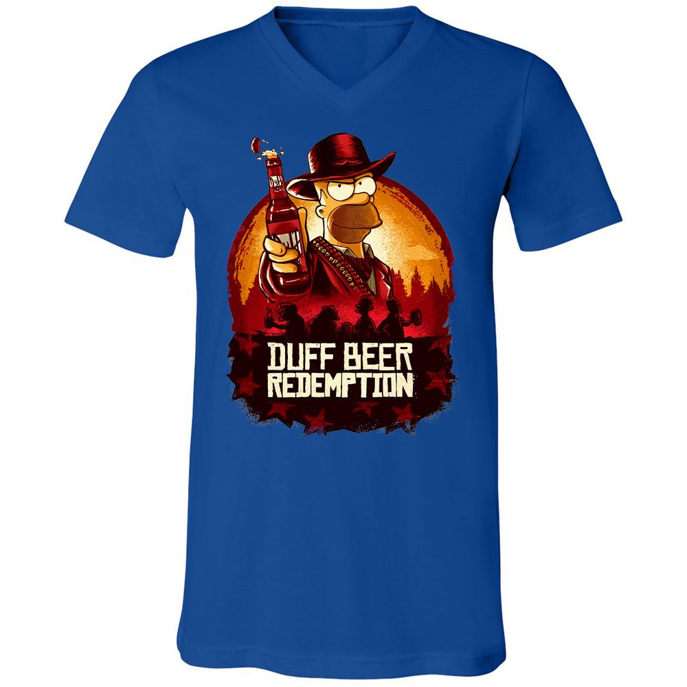 Unisex V-Neck T-Shirt - 3753U7E8 - True Royal - 4