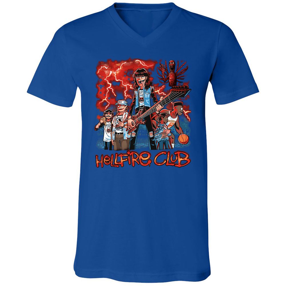 Unisex V-Neck T-Shirt - JVZK9CCP - True Royal - 4