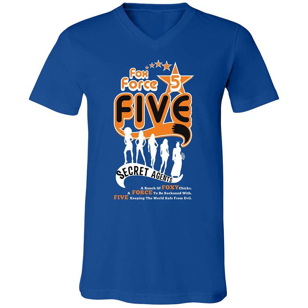 Unisex V-Neck T-Shirt - 9YKE8C3D - True Royal - 4