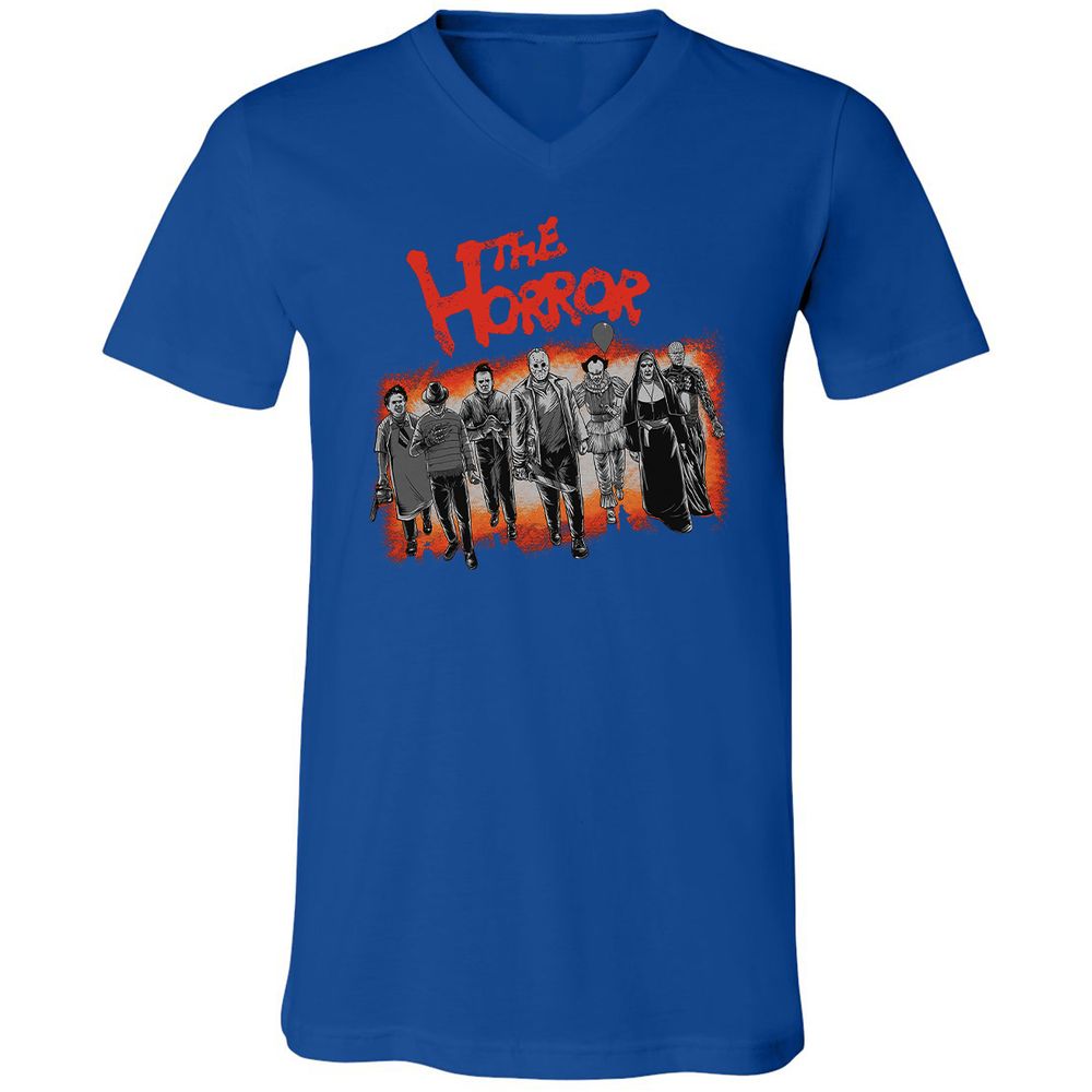 Unisex V-Neck T-Shirt - 8DR5U29R - True Royal - 4