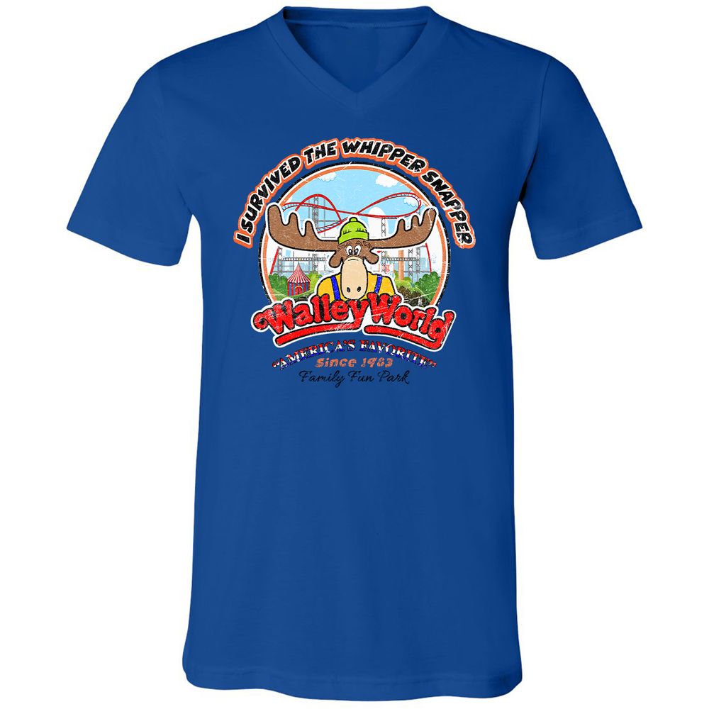 Unisex V-Neck T-Shirt - YSTU98LK - True Royal - 4