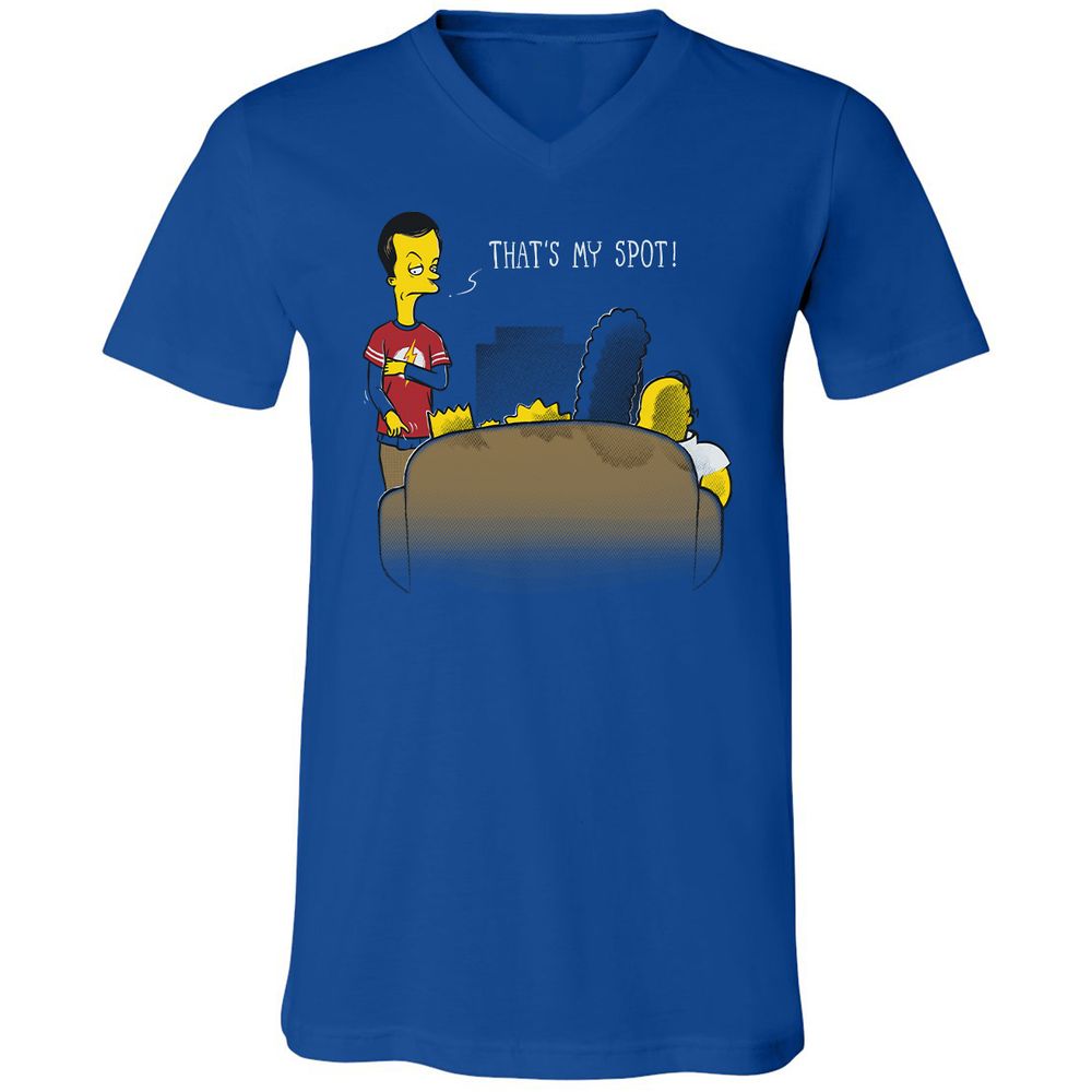 Unisex V-Neck T-Shirt - 6VK1KR1R - True Royal - 4