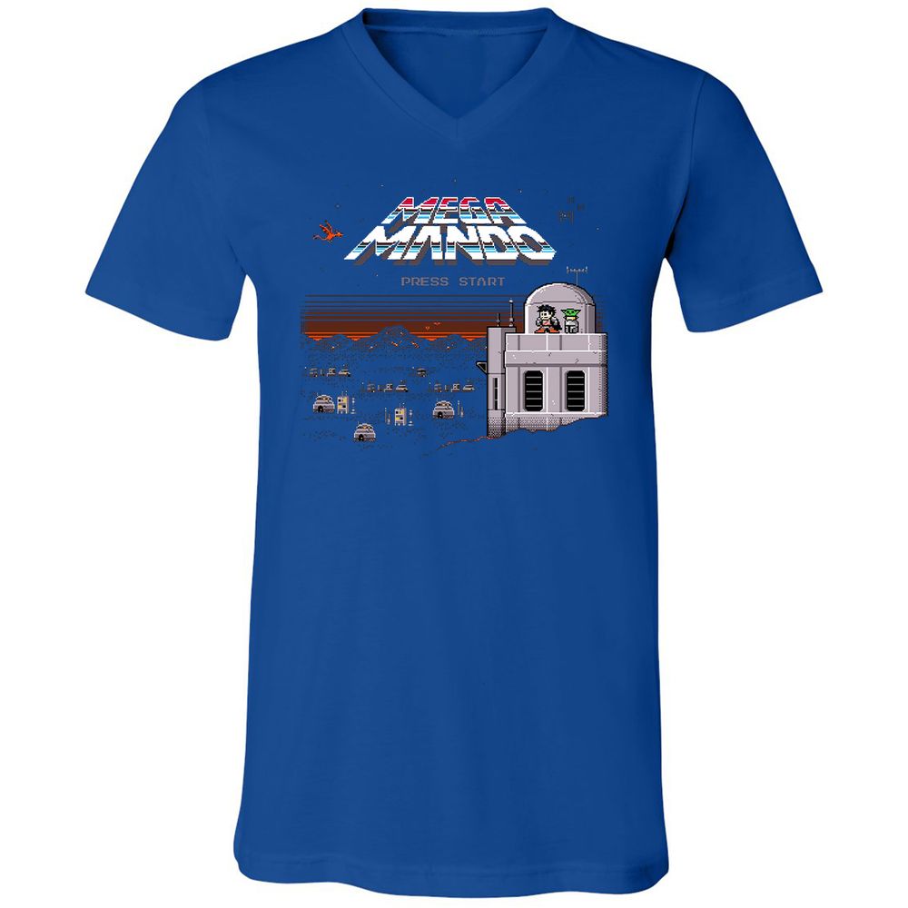 Unisex V-Neck T-Shirt - JPZV85MJ - True Royal - 4